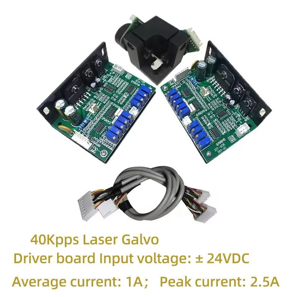 Laser Galvo Scanner 15/20/25/30/40Kpps X-Y Galvanometer Scanning for RGB Stage Light / Engraving / 3D Printing