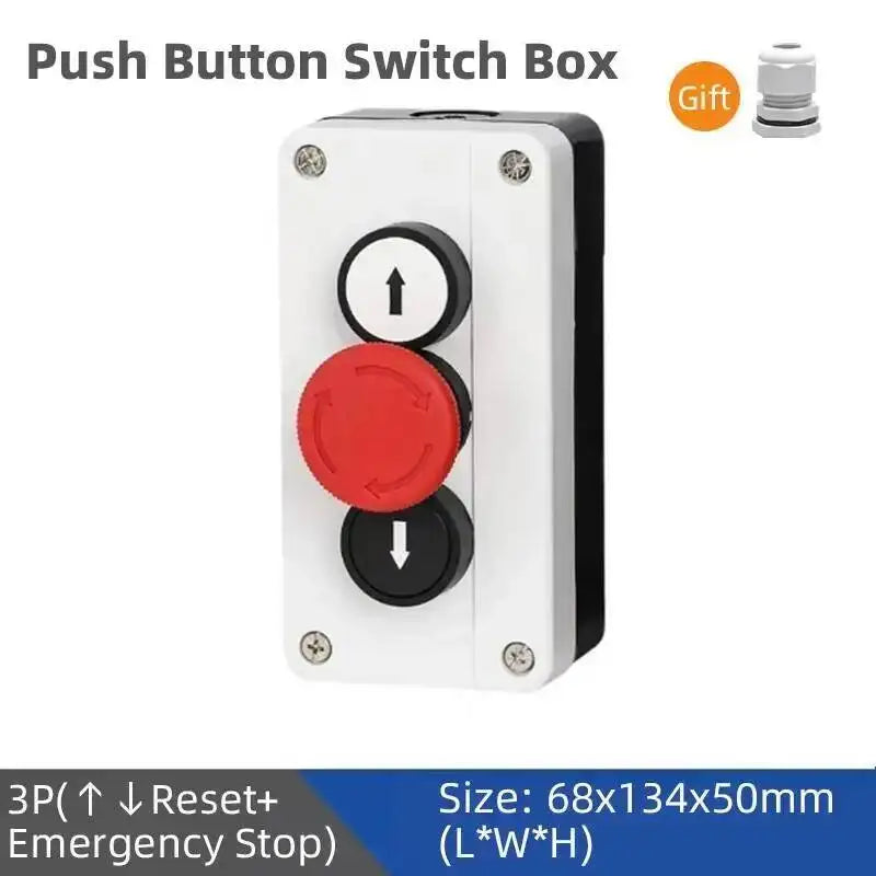 Push Button Box Switch Arrow Symbol Indicating Start Stop Recovery Reset Waterproof Emergency Stop Industrial Handheld Control