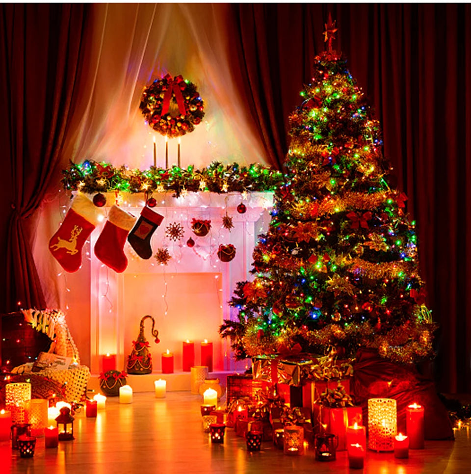 Waterproof LED Christmas Fairy String Lights White Warm RGB Lighting For Curtain Wedding Party Indoor Outdoor Home Decoration