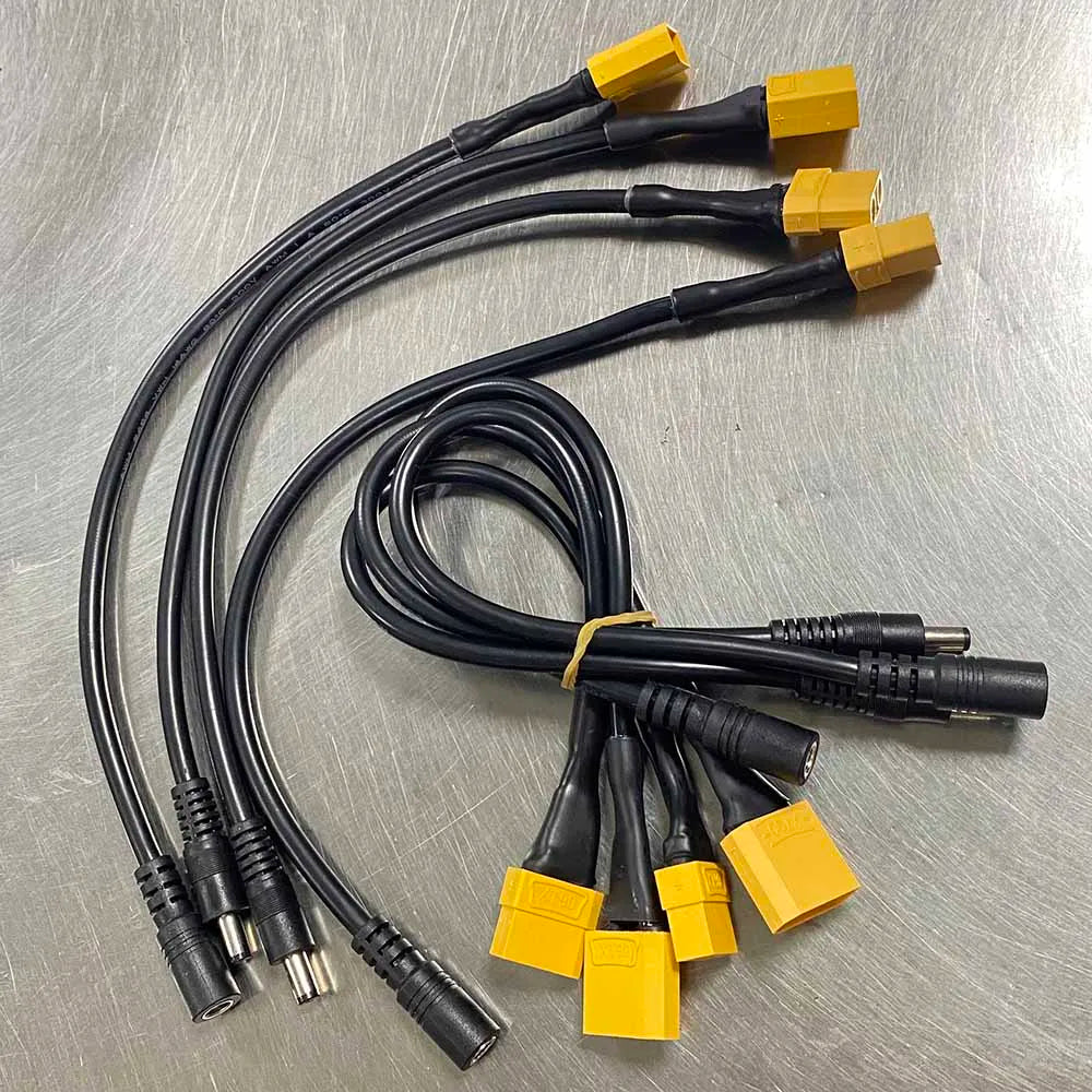 1Pcs XT90 Male/Female Connector To DC 5.5*2.1 5.5*2.5 14AWG 15A Power Cable Adaptor For Car Battery Charging Adapter Cables 30CM