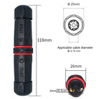 IP68 Electrical Waterproof Connector Wire Cable 2/3/4/5 Pin Outdoor Plug Straight Quick Screw Conductor Connector