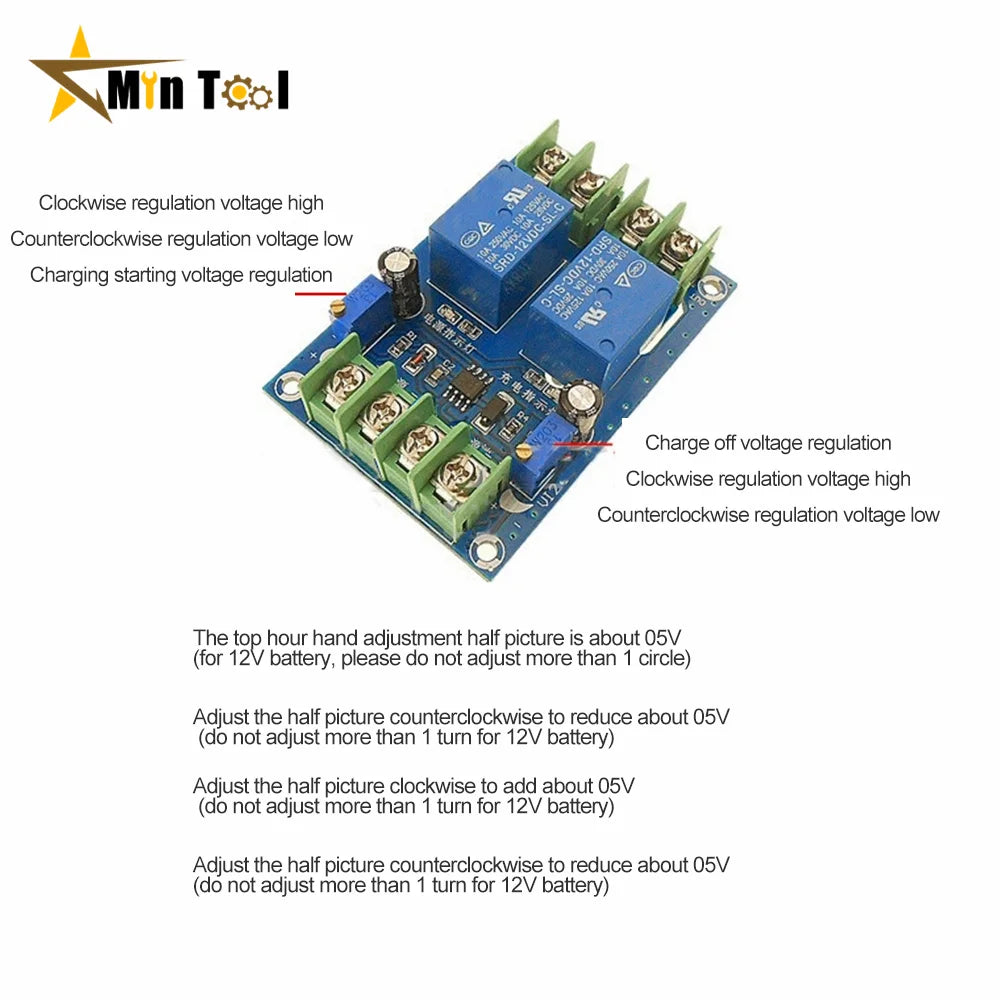 Automatic Switch Relay Module Battery Power Failure Charging Control Board Emergency Circuit Breaker Module Power Supply