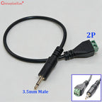 1PC USB 2.0 Female B to 5 Pin Female Bolt Screw Connector Adapter Cable Micro USB Mini USB Type-C Male with Shield Terminal Plug