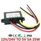 12V 24V to 5V 5A 3A 10A DC-DC Step Down Power Converter Voltage Power Supply 8-36V Buck 5V Switching 12Volt to 5Volt for Car LED