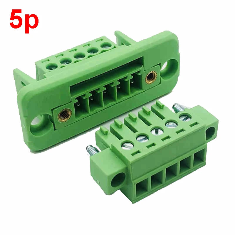 5/10Set 15EDGWC Pitch 3.81mm 2P/3P/4P/5P/6P/8P/9P Pluggable Terminal Block Connector JM15EDGKM 3.81mm Pitch