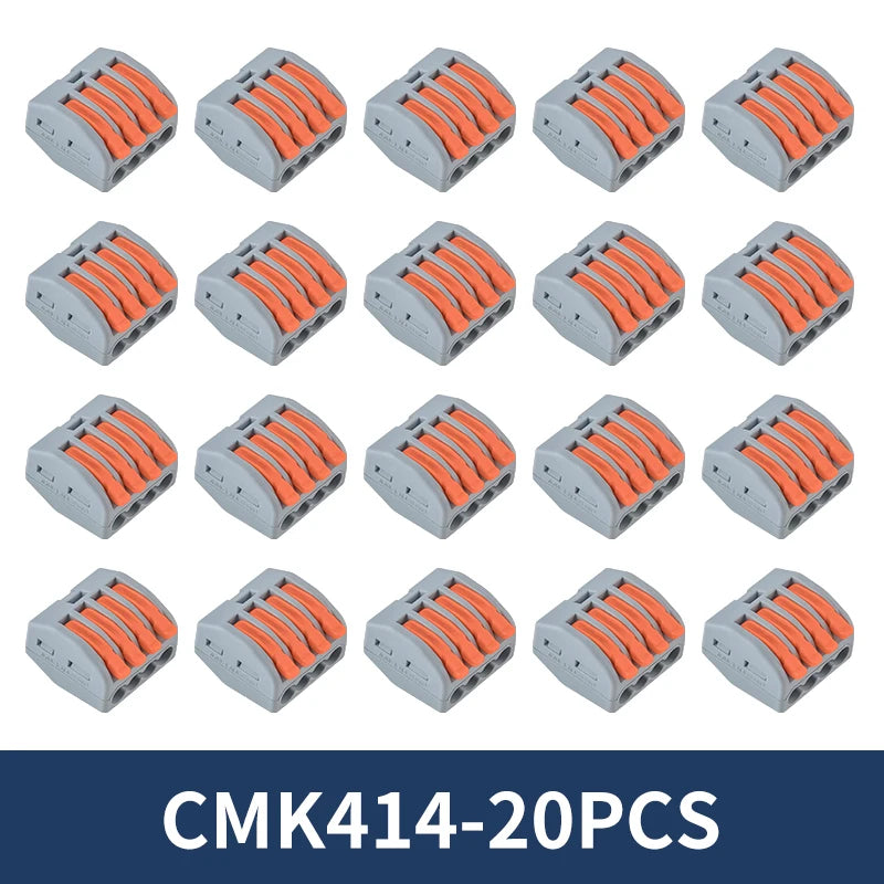 10/20Pcs Quick Push in Lever Wire Connector Splicing Compact Terminal 2 3 4 5 Ports Fast and Stable Connection Easy Installation