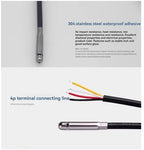 1-10PCS SHT20/SHT30/SHT40 Waterproof Stainless Steel I2C Temp & Humidity Sensor Digital I2C Probe, Ideal For Precise Measurement