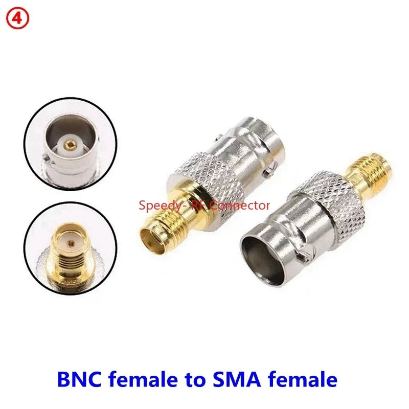 Q9 BNC to SMA Connectors SMA BNC Adapter Male to Female for Antenna/Extension Cable SMA to BNC RF Connector Kits Fast Delivery