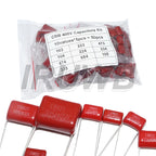 50PCS 400V 10NF-3.3UF 10values Metallized Polyester Film Capacitors KIT DIY CBB Capacitor Assortment Kit
