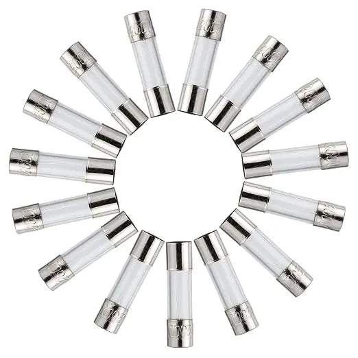 50pcs 5x20mm 4A Medium Blow Fuse 220V Mains, Time-Delay Overcurrent Protection Fuse Compatible with IEC Power Inlet