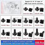 20pcs SMD Tactile Switch 6*6*4.3mm 6x6x5/6/7/8/9/10/11/12/13/14mm 6X6 4-Pin SMT Induction Oven Touch Tactile Button Micro Switch