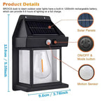 Outdoor Solar Tungsten Wall Light with Motion Sensor IP65 Waterproof LED Safety Light for Patio Outdoor Deck Porch Barn Garage