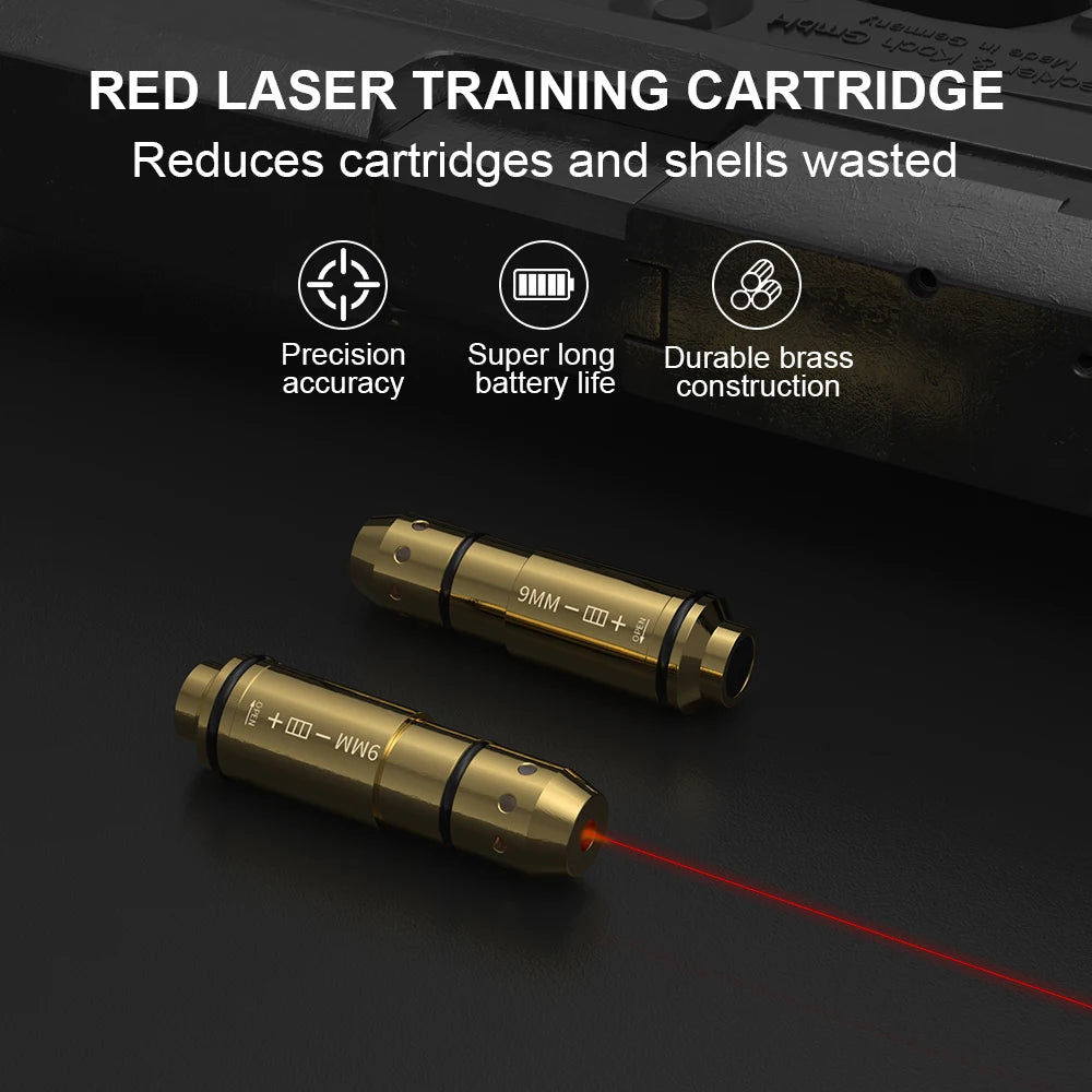 9mm/12GA/38SPL/223Rem/45ACP/357SIG/380ACP/Cal. 6.5mm/Cal44mag Dry Fire Laser Trainer - Hunting Accessories, Training Shooting