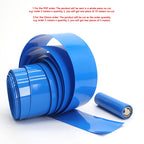 18650 PVC Heat Shrink Tube Battery Pack Blue Width 29.5mm~300mm Insulated Protection Film Wrap Lithium Case Cable Sleeve