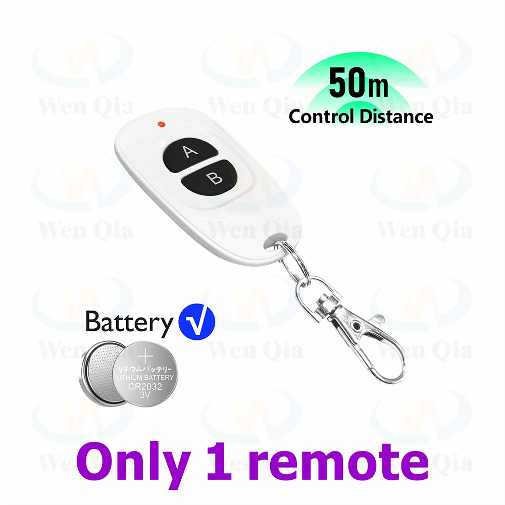433MHz Wireless Remote Control Switch 2 CH DC 12V 24V 36V 48V Type-C 5V RF Relay Module for Light/Fan/Motor/Garage Door Opener