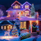 1pcs Solar String Lights Outdoor Waterproof LED Outdoor 8 Modes Christmas Fairy Light for Patio Yard Tree Garden Balcony Decor