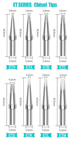 Weller ET Series ETD ETB ETA Soldering Iron Tip Copper Lead-Free for WES50 51 Soldering Station Welder For PES51 LR21 Handles