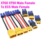 RC Car EC5 Connector Model Cars Charger Adapter Cable Battery Conversion Head EC5 Female Male To XT60 XT90 Male Female Head