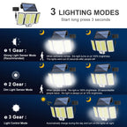 280/234/106 LED Solar Wall Lights Outdoor Motion Sensor Solar Flood Street Lamp with Adjustable Lighting Head For Street Gardens