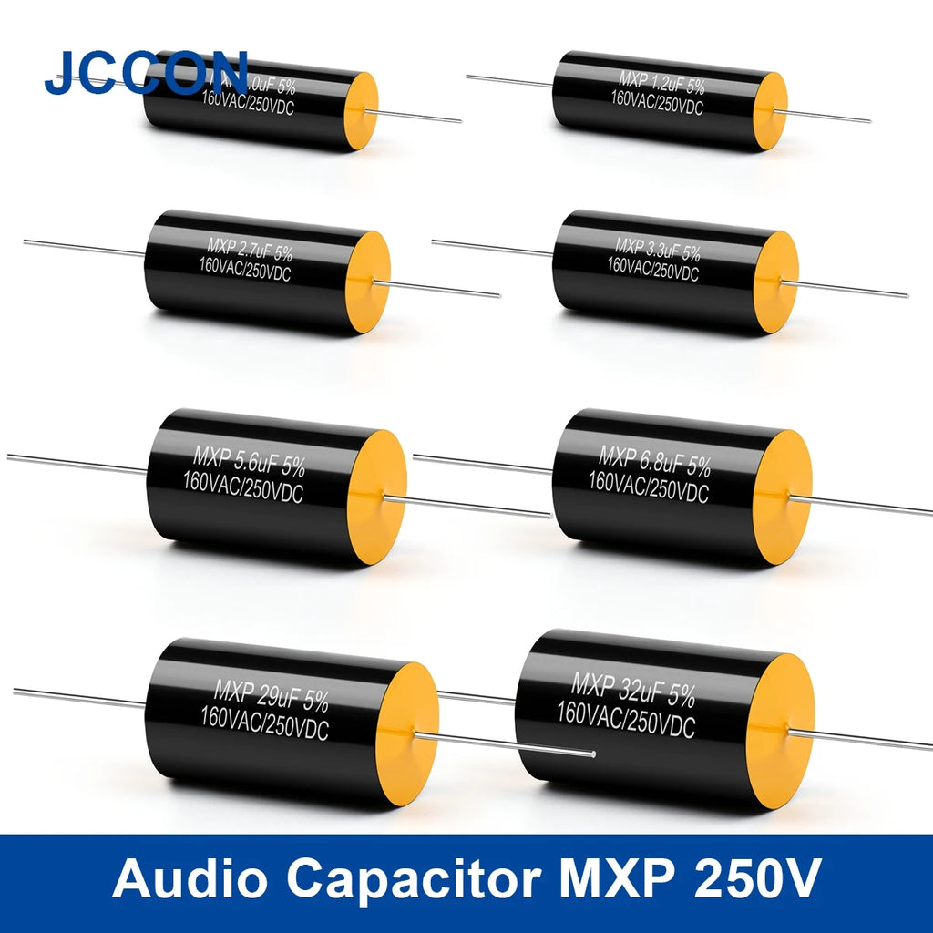 2Pcs Audio Capacitor MXP Audiophile Frequency-Divided Divider 250V/160V 0.22UF 0.68UF 1.5UF 2.2UF 4.7UF 6.8UF 10UF 18UF 22UF