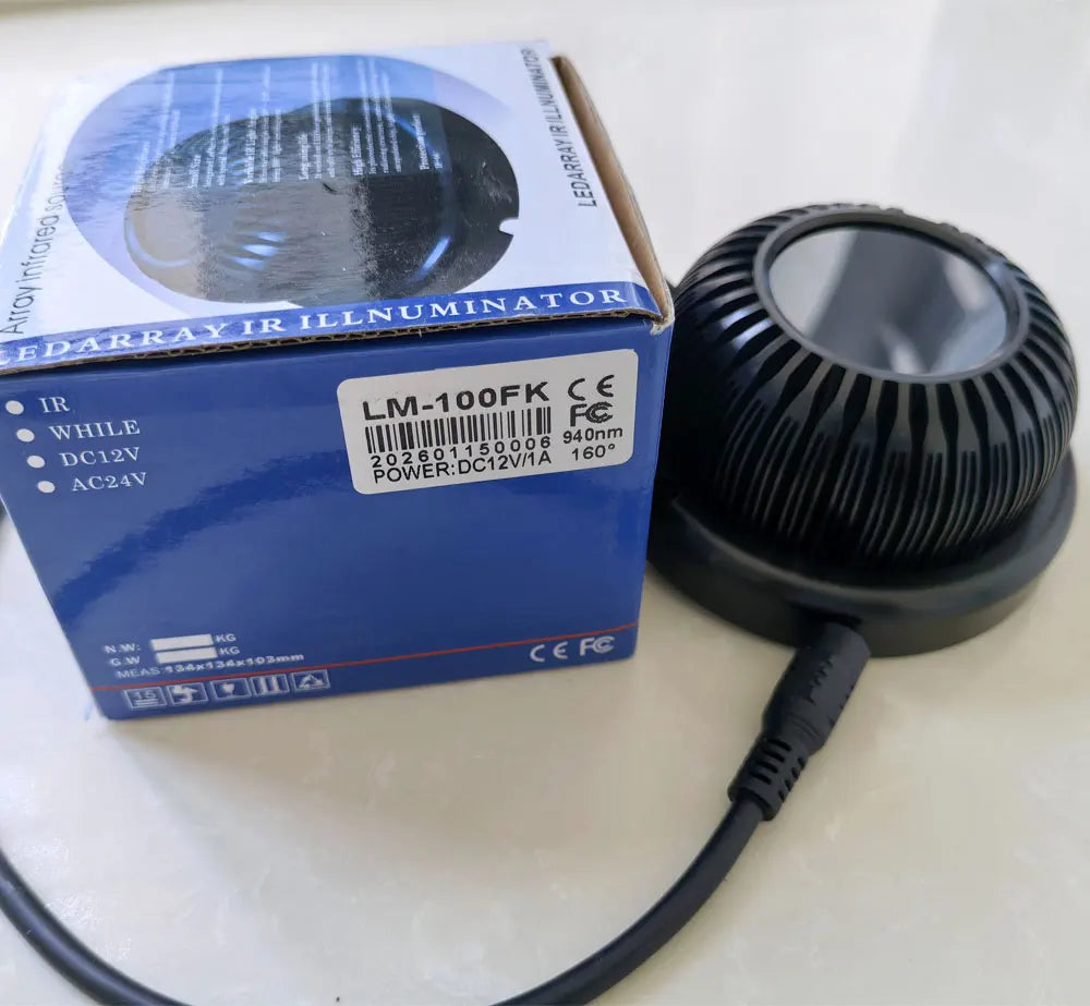 New Indoor Black Invisible IR illuminator 940nm Infrared 160 Degree 10W LED IR Light for CCTV Security 940nm IR Filter HD Camera