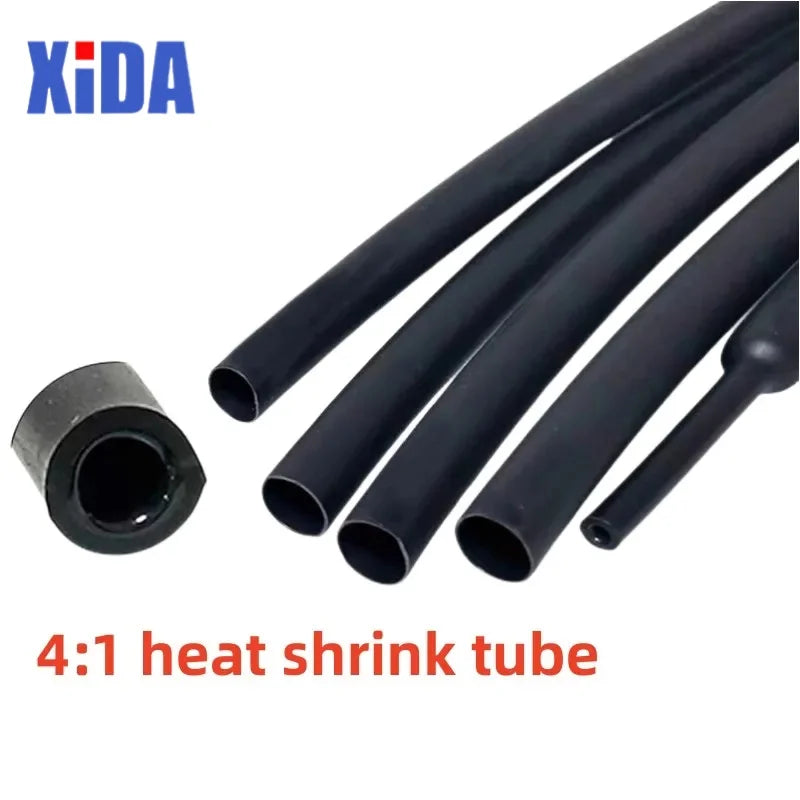 1Meter/Lot 4:1 Ratio Heat Shrink Tube With Glue Dual Wall Adhesive Tubing Heat Shrinkable Tubing Sleeve Wrap Wire Cable Kit Kits