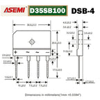 D35SB100 Bridge Diode Rectifier 35A 1000V ASEMI