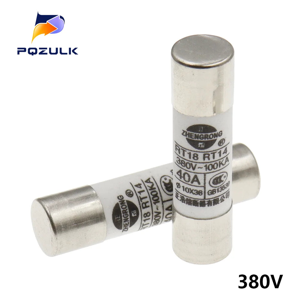 5PCS Fast blow Ceramic Fuse 10X38MM Fuse 380V/500V 1A 2A 3A 4A 5A 6A 8A 10A 16A 20A 25A 32A 40A 50A