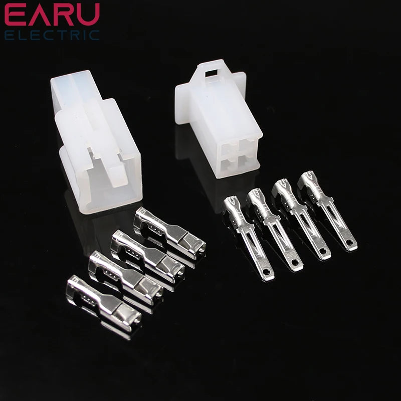 10/20Set 2.8mm 2/3/4/6/9 Pin Automotive 2.8 Electrical Wire Connector Male Female Cable Terminal Plug Kits Motorcycle Ebike Car