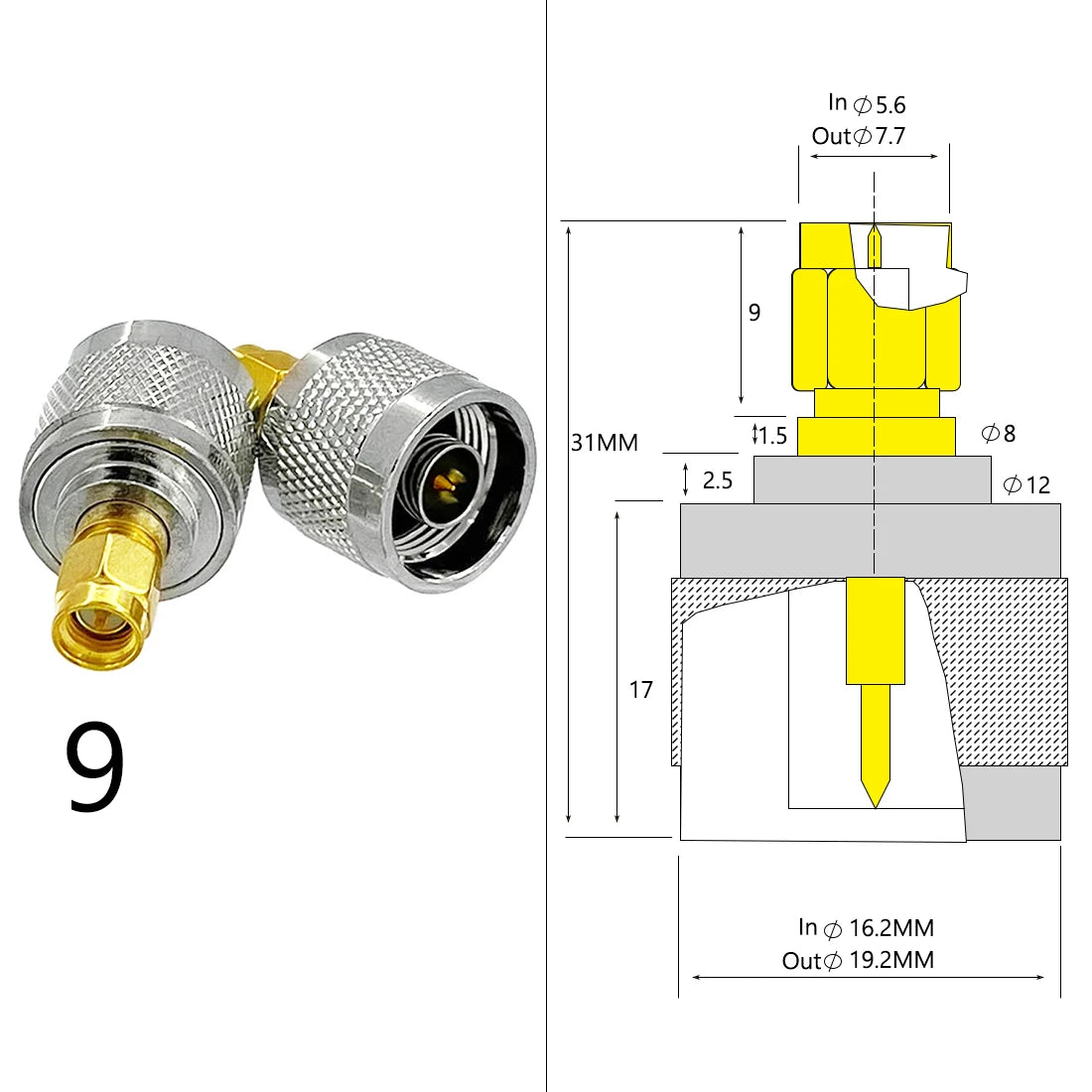 1pc Wifi Antenna Adapter SMA Male Female To BNC  N Male Female  Plug Jack RF Coax Convertor Straight NEW Wholesale Price