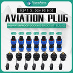 SP13 Connector Waterproof IP68 2pin 3pin 4pin 5pin 6pin 7pin Docking Male Plug Female Socket Cable Plug and Socket Connectors