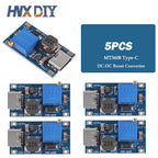 5/10pcs MT3608 DC-DC Step Up Converter Booster 3608 Type-C Power Supply Module Boost Step-up Board MAX output 28V 2A Micro USB