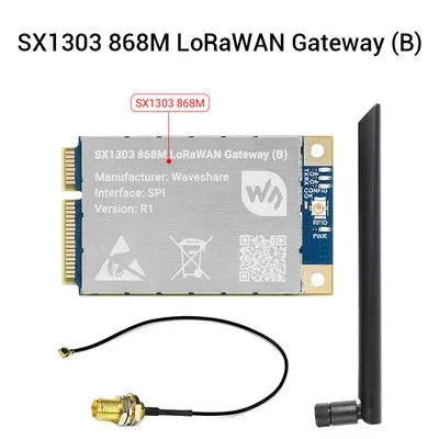 Raspberry Pi LoRaWAN Module SX1302 SX1303 Mini PCIe 868M 915M Lora Gateway Hat Expansion Board