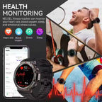 2025 New Military Bluetooth Call Smart Watch Built-in GPS Compass Barometric Altimeter 10ATM Waterproof Sports Smartwatches Men