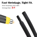 1/2/5M Black 2:1 Heat Shrink Tube Diameter 0.6mm~120mm Wire Repair Protector Polyolefin Insulated Shrinkable Cable SleeveTubing