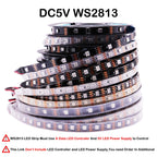 WS2812B WS2815 WS2813 Individually Addressable RGBIC LED Strip WS2811 WS2812 30/60/144Pixels/Leds/m Smart Tape Light DC5V/12V