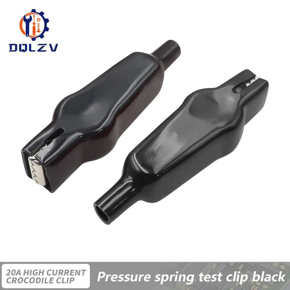 2PCS 20A Alligator Clips Double-end USB Charging Battery Crocodile Clips for Electrical Jumper Wire Test Clip Red Black