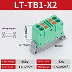 Push-in Terminal Block Multiple In Out Terminal Quick Connection of Wires Din Rail Wire Connector Universal Junction Box TB1-X6D