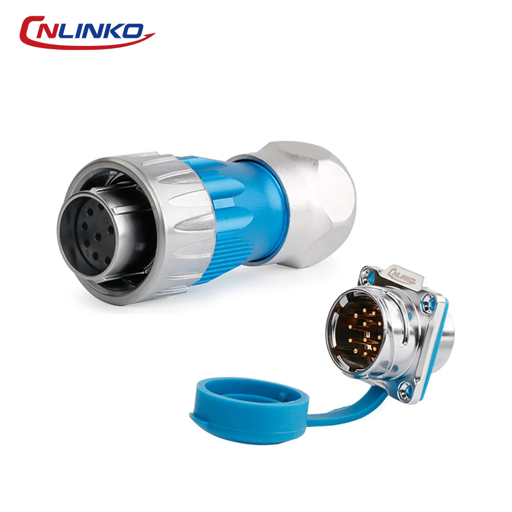 CNLINKO M24 Waterproof Circular Aviation Connector GEN3 10/12/19/24P Metal Shell Male/Female for Industrial & Medical Equipment