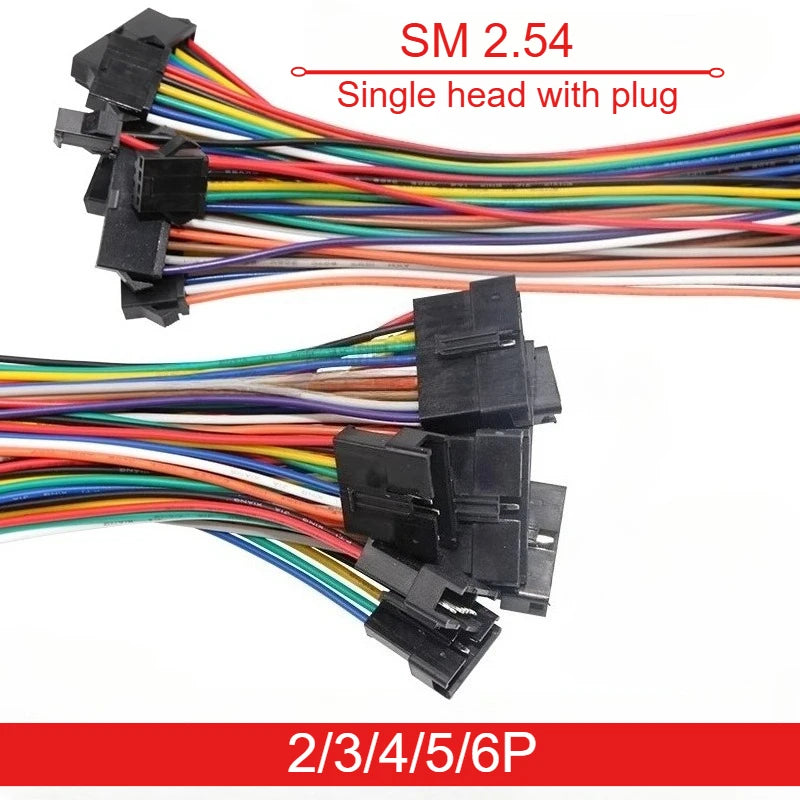 10PCS SM 2.54mm 2-12Pin Male Female Housing 50PC Terminal SM-2P SM-2R Plug Air Docking Plug/Receptacle Housing Bar Connector
