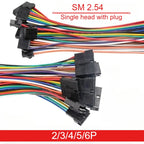 10PCS SM 2.54mm 2-12Pin Male Female Housing 50PC Terminal SM-2P SM-2R Plug Air Docking Plug/Receptacle Housing Bar Connector