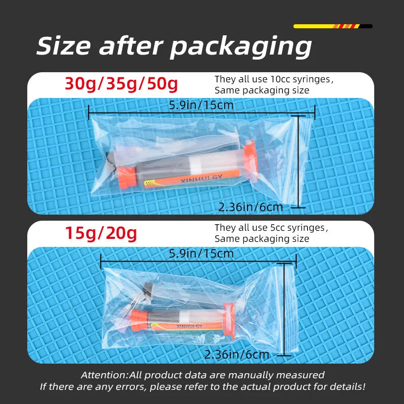 227℃ High Temperature Lead-Free Solder Paste Syringe Type For SMT IC BGA QFN Chip Repair Rework Soldering