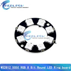 5V 8Bit 12Bit 16Bit 32Bit 64 Bits WS2812 5050 RGB LED Ring Lamp Light + Integrated Drivers For Arduino Diy ESP8266 WS2812