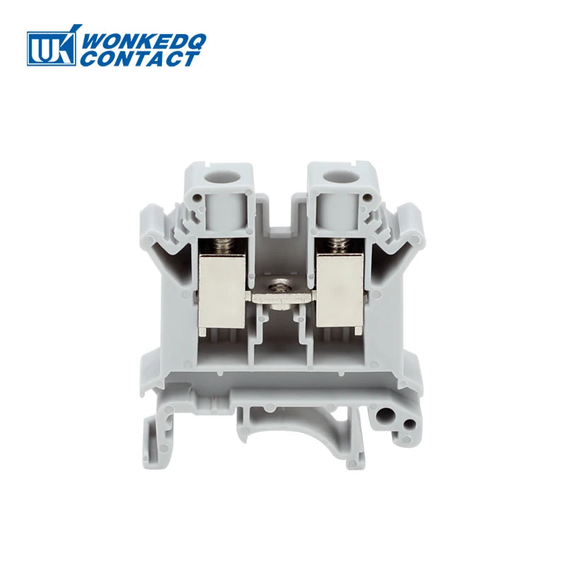 10Pcs UK 10N Screw Feed-through DIN Rail Terminal Block 10mm Cable Plug Multi-color Universal Wire Electrical Connector UK10N