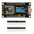2X Nodemcu ESP8266 Development Board Serial Wifi Module CH340G With 0.96 OLED Screen For Arduino/Micropython ESP8266(A)