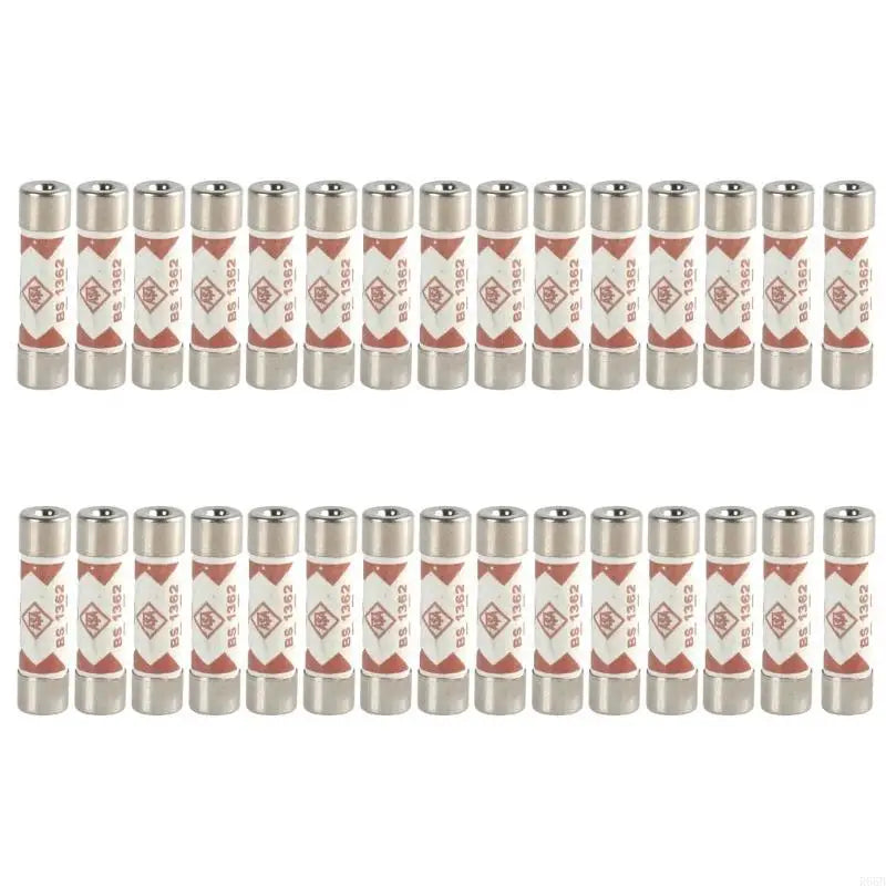 30pcs 13Amp Ceramic Plugs Fuses British Standard Fuses Electrical Safes Fuses Ensuring Safes & Reliability for UK Outlets