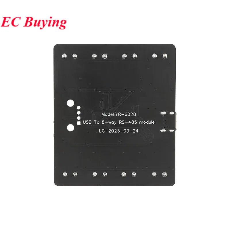 USB to 4 8-way RS485 Serial Port Type-C to 4 8-way 485 Multi-channel UART TTL CH348 HUB RS485 Module Expansion Board YR-6028