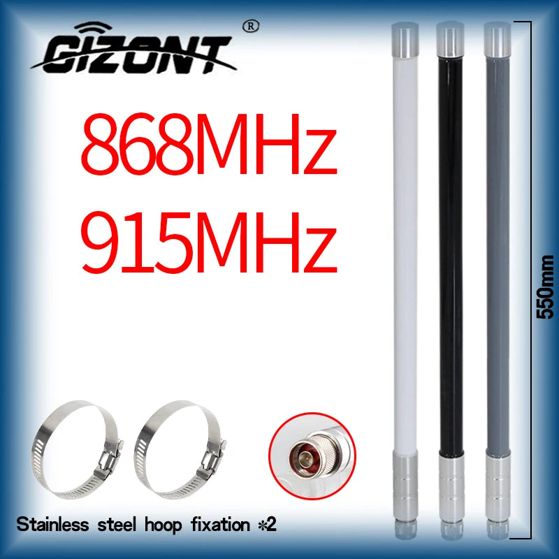 8 DBi Outdoor LoRa 868MHz 915MHz Antenna N-Male Connector Outdoor Waterproof Fibreglass Aerial For Helium Hotspot HNT Miner