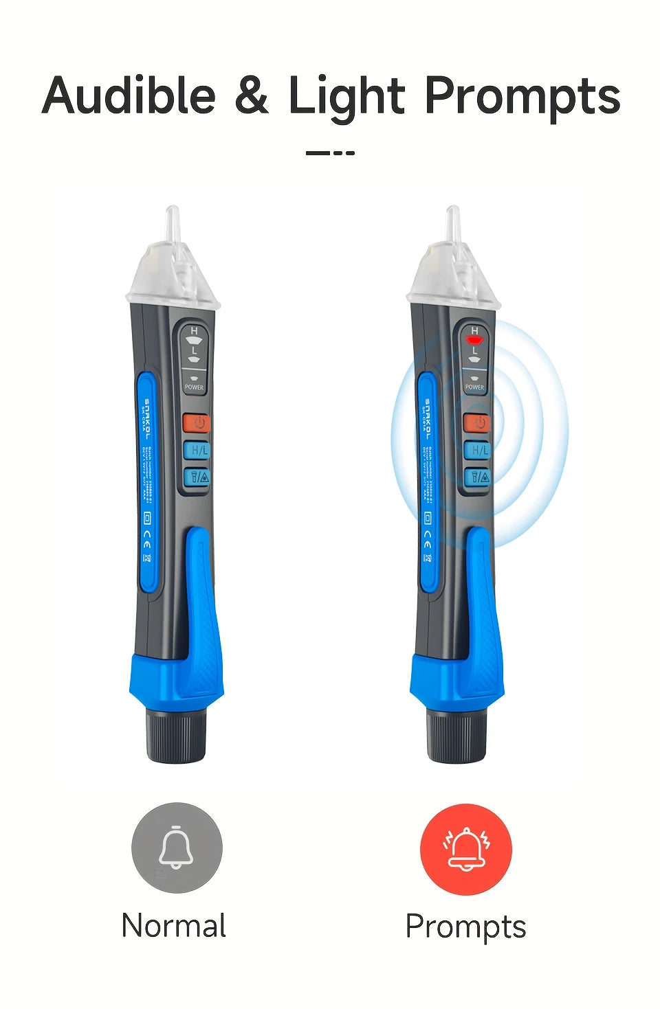 Non-Contact Voltage Tester Pen Smart Voltage Detector Infrared Indicator 12-1000V Test Pencil Breakpoint Finder With Flashlight