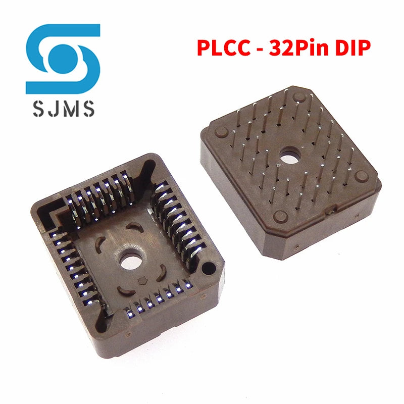 5Pcs PLCC IC Socket PLCC20 PLCC28 PLCC32 PLCC44 PLCC52 PLCC68 PLCC84 SMD DIP PLCC Socket Adapter In Stock 20 28 32 44 68 84 Pin